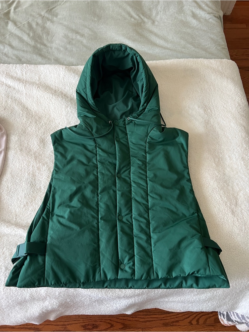 COS Green Hooded Puffer Jacket